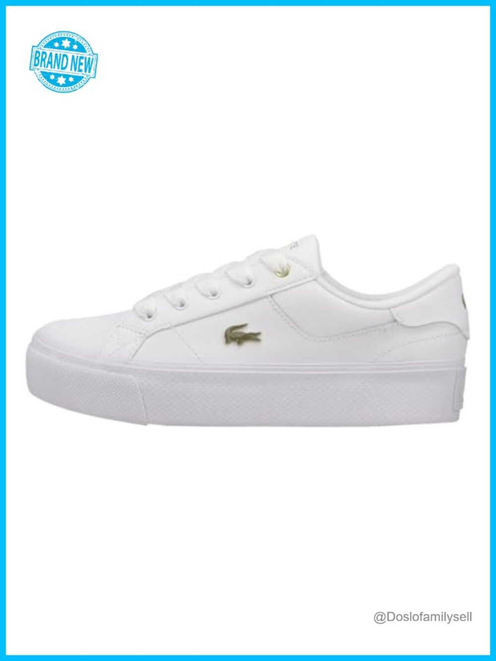 Platform Leather Sneakers Lace-Up Casual Athletic Shoes